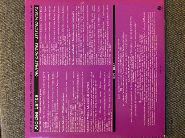 alcides lanza : Portait Musical Capac (7")