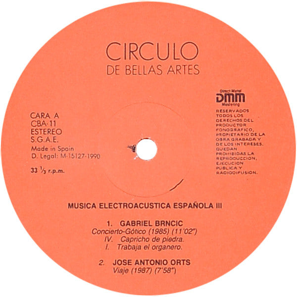 Various : Musica Electroacustica Española 3 (LP, Comp)