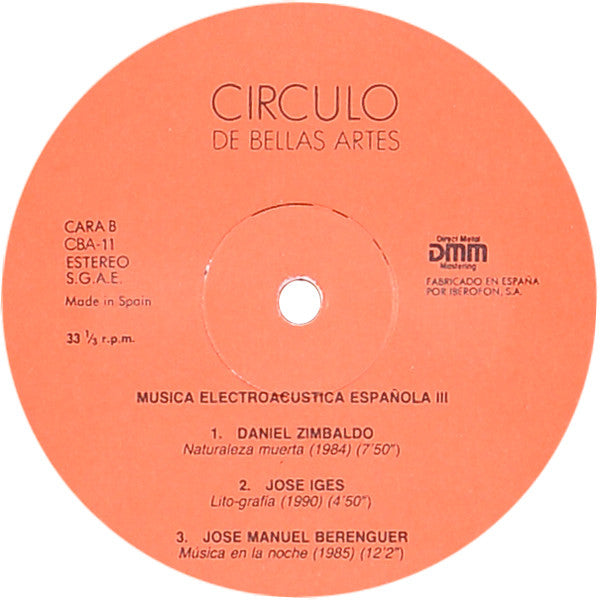 Various : Musica Electroacustica Española 3 (LP, Comp)