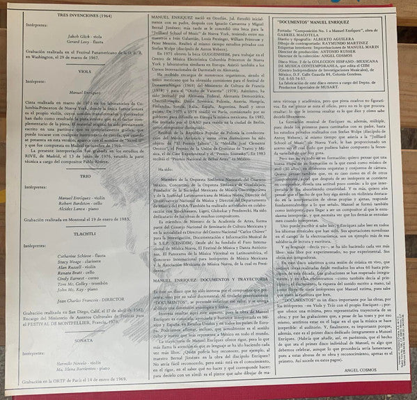 Manuel Enríquez : Documentos (LP)