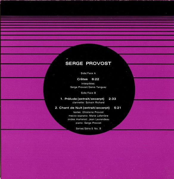 Serge Provost : Musical Portrait (7")
