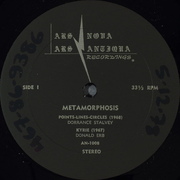 Donald Erb : George Rochberg : Dorrance Stalvey : Metamorphosis (LP)