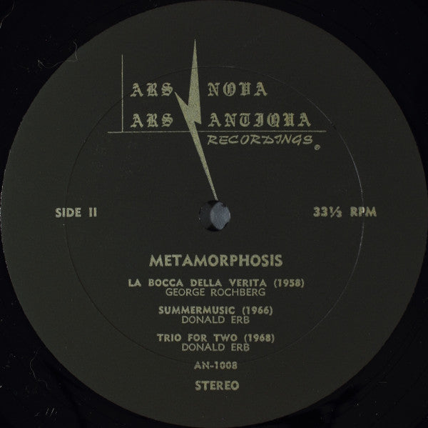 Donald Erb : George Rochberg : Dorrance Stalvey : Metamorphosis (LP)