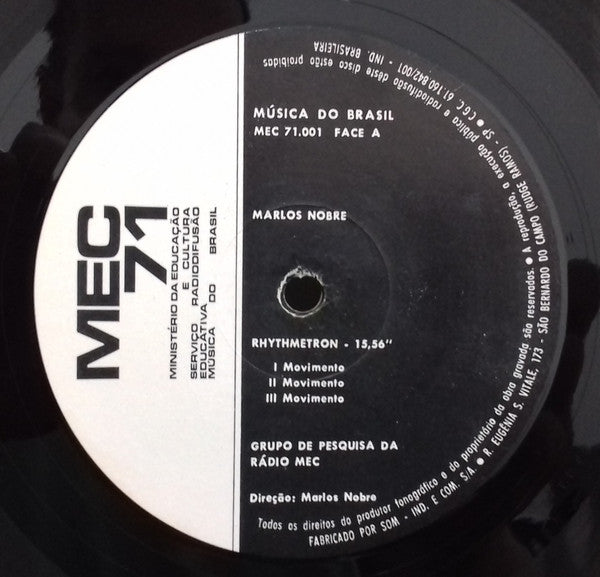 Marlos Nobre, Fernando Cerqueira (2), Rufo Herrera : MEC 71 Música Do Brasil (LP)
