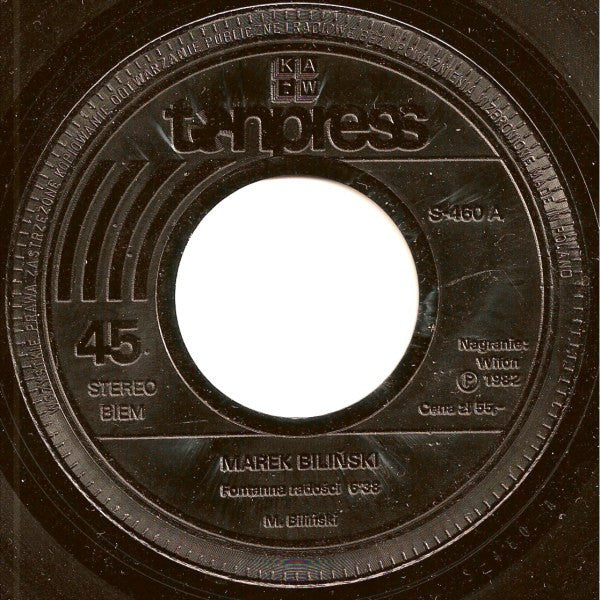 Marek Biliński : Fontanna Radości / Taniec W Zaczarowanym Gaju (7", Single)