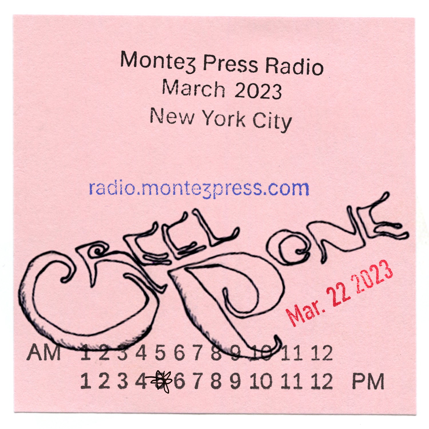 Creel Pone #5 @ Montez Press Radio, March 22nd 2023.