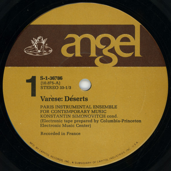 Edgard Varèse / Konstantin Simonovitch / Ensemble Instrumental de Musique Contemporaine : Music Of Varèse (LP, Album, Scr)