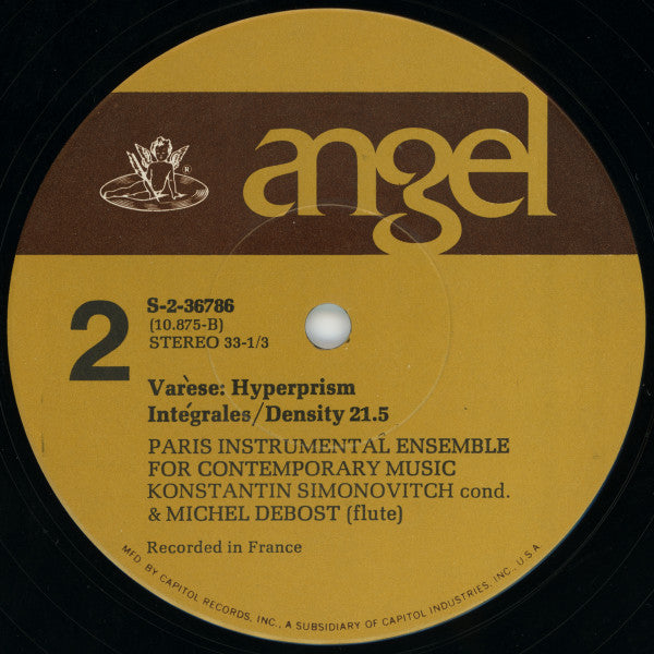 Edgard Varèse / Konstantin Simonovitch / Ensemble Instrumental de Musique Contemporaine : Music Of Varèse (LP, Album, Scr)