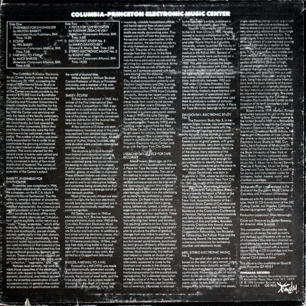 Various : Columbia-Princeton Electronic Music Center (LP, Album, Quad)