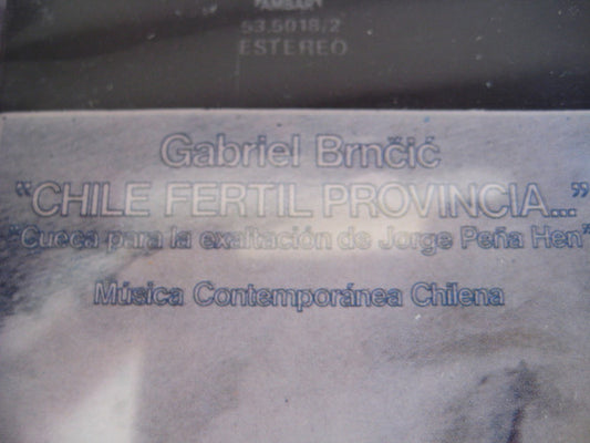 Gabriel Brncic : Chile Fertil Provincia (Cass, Album)