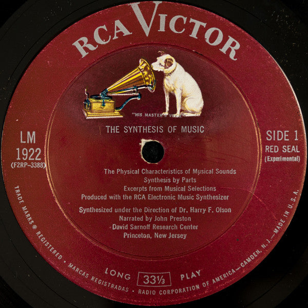 Various : The Sounds And Music Of The RCA Electronic Music Synthesizer (LP, Mono)
