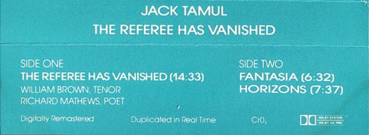 Jack Tamul : The Referee Has Vanished (Cass, Album, Comp, Dol)