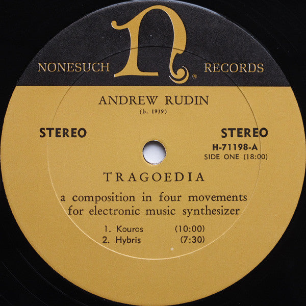 Andrew Rudin : Tragoedia (LP, Album)