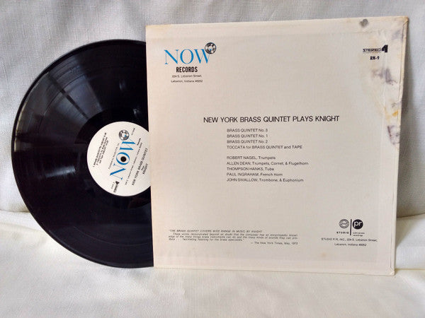 The New York Brass Quintet, Morris Knight : New York Brass Quintet Plays Morris Knight  (LP, Album, Quad, EV )