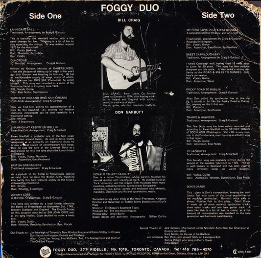 Bill Craig (2) & Don Garbutt - Foggy Duo : Foggy Duo (LP)