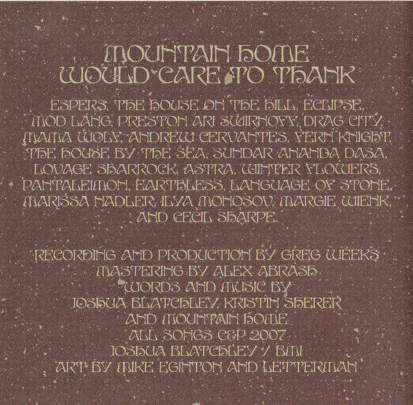 Mountain Home : Mountain Home (CD, Album)