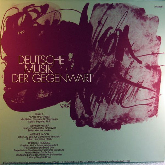 Klaus Hashagen / Werner Heider / Werner Jacob / Bertold Hummel : Deutsche Musik Der Gegenwart Serie II/1 (LP)