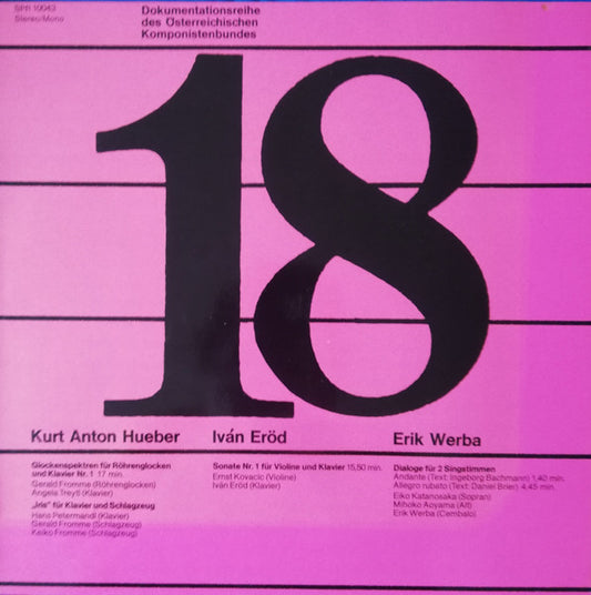 Kurt Anton Hueber / Ivan Eröd / Erik Werba : Kurt Anton Hueber / Iván Eröd / Erik Werba (LP)