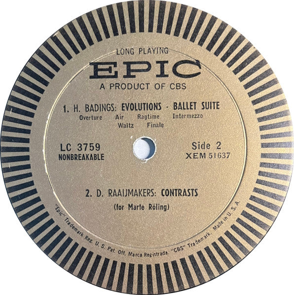 Henk Badings / Dick Raaijmakers : Electronic Music (LP, Album, Mono)