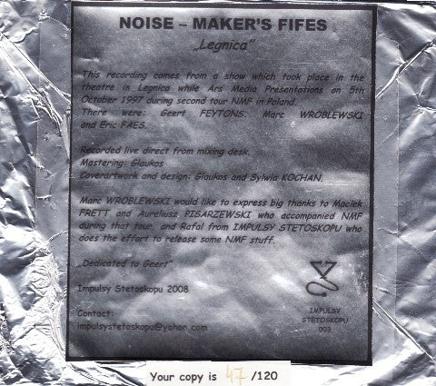 Noise-Maker's Fifes : Legnica (CDr, Album, Ltd, Num)