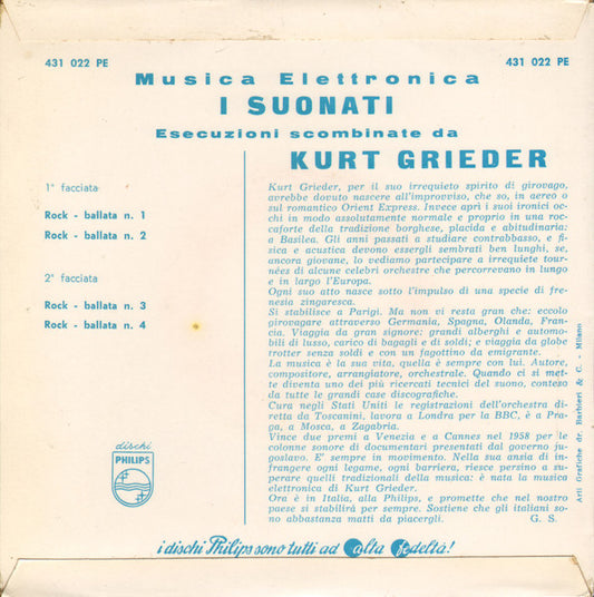 I Suonati : Esecuzioni Scombinate Da Kurt Grieder (7", EP)