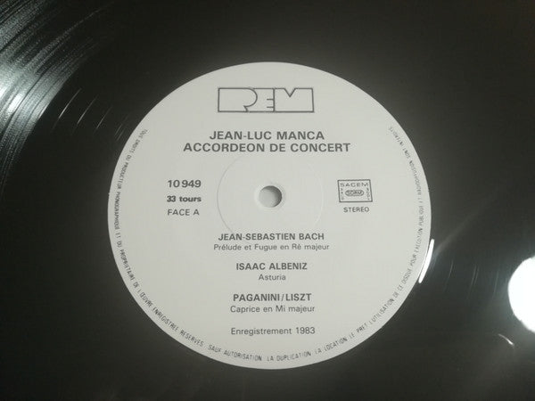 Jean-Luc Manca : Accordéon De Concert (LP)