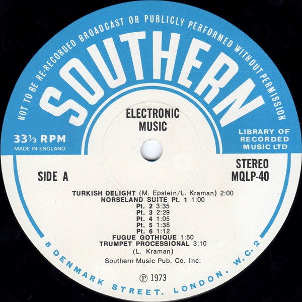 Larry Kraman : Electronic Music (LP)