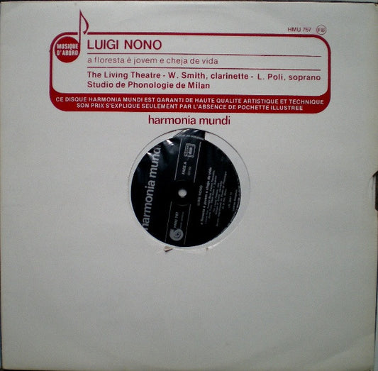 Luigi Nono : A Floresta É Jovem E Cheja De Vida (LP, RE)