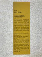 Luigi Nono : A Floresta É Jovem E Cheja De Vida (LP, RE)