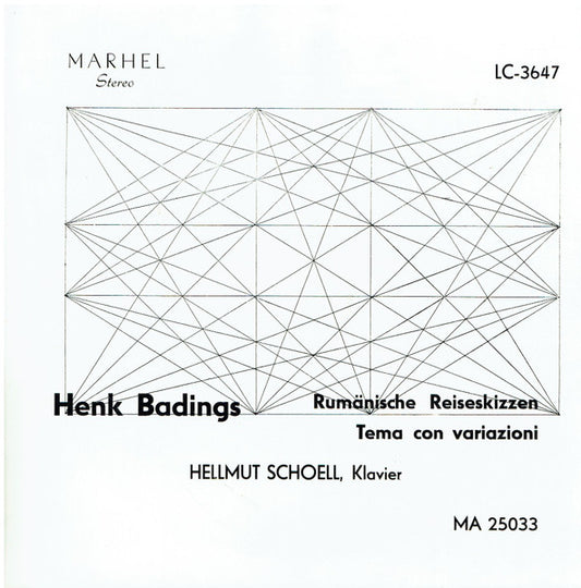 Henk Badings, Hellmut Schoell : Rumänische Reiseskizzen / Tema Con Variazioni (10", Whi)