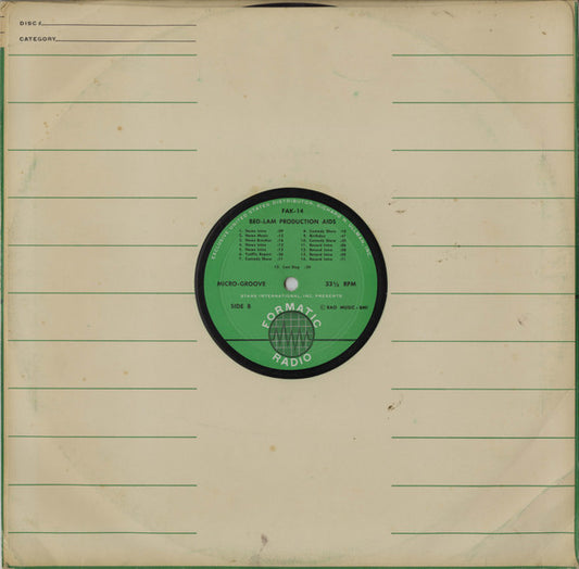 Unknown Artist : Bed-Lam Production Aids (LP)