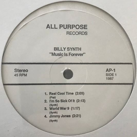 Billy Synth : Music Is Forever (12", Ltd, RE, RM)