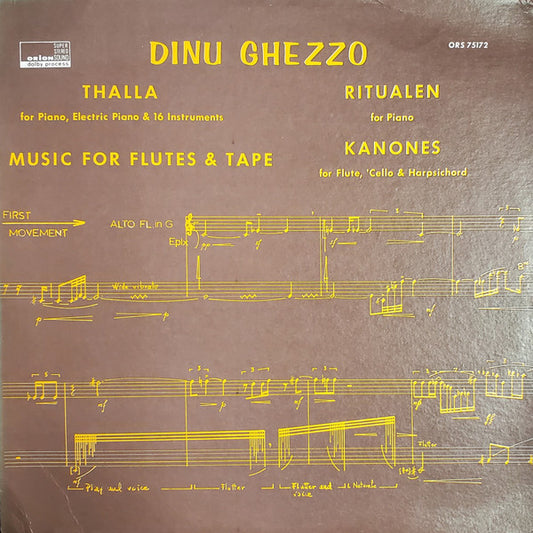 Dinu Ghezzo : Thalla / Ritualen / Music For Flutes & Tape / Kanones (LP, Album)