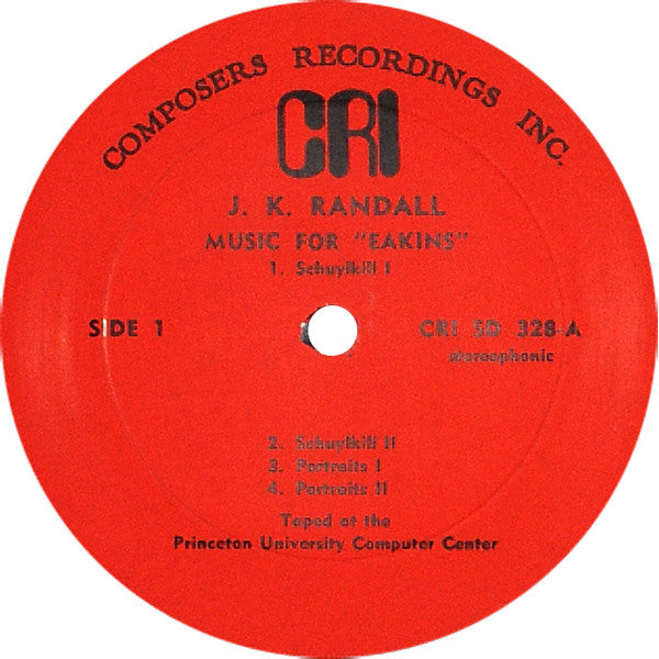 J.K. Randall / Robert Ceely / Alfredo del Mónaco : Electronic Music (LP)