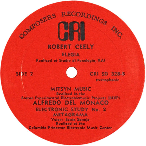 J.K. Randall / Robert Ceely / Alfredo del Mónaco : Electronic Music (LP)