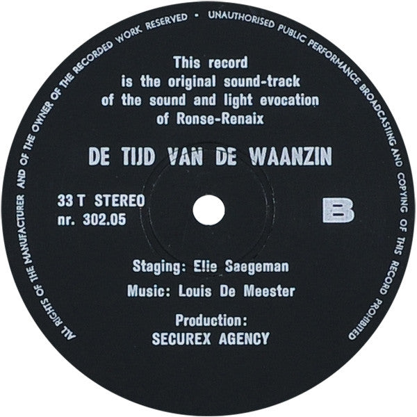 Elie Saegeman • Louis De Meester : De Tijd Van De Waanzin (LP)