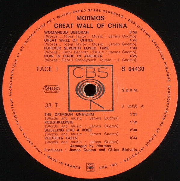 Mormos : Great Wall Of China (LP, Album)
