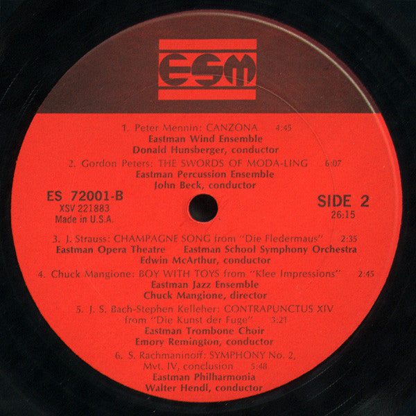 Hilton Kean Jones / Eastman School Of Music Student Ensembles : Hilton Kean Jones' Eastmontage And Performances By Eastman School Of Music Student Ensembles (LP)