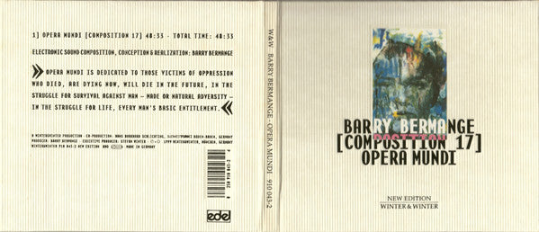 Barry Bermange : Opera Mundi [Composition 17] (CD, Album)