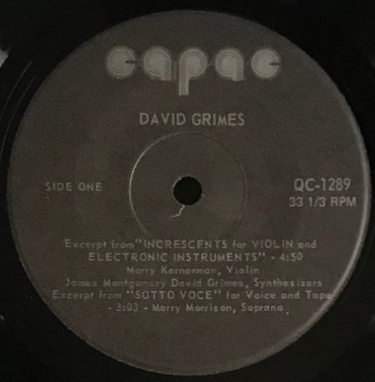 David Grimes : Portrait Musical (7")