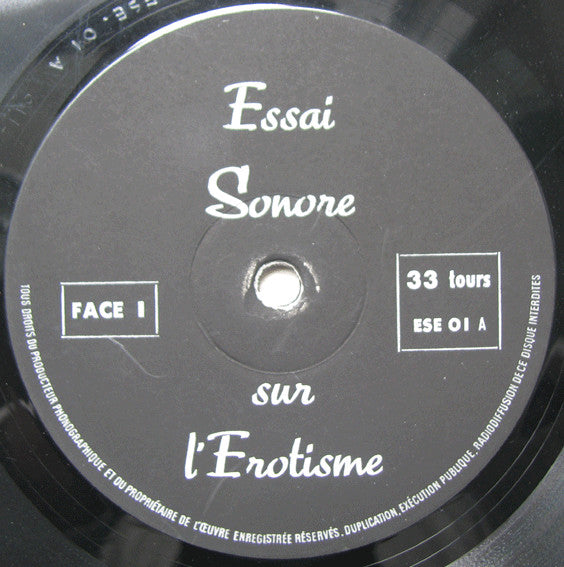 Édouard Magrin-Sofreson : Essai Sonore Sur L'érotisme (10", Ltd, Num)