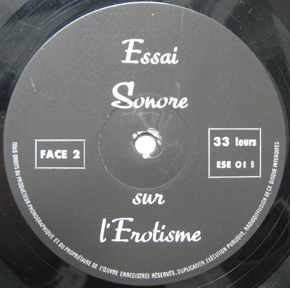 Édouard Magrin-Sofreson : Essai Sonore Sur L'érotisme (10", Ltd, Num)