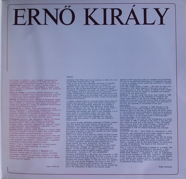 Ernő Király : Ernő Király (LP, Album)