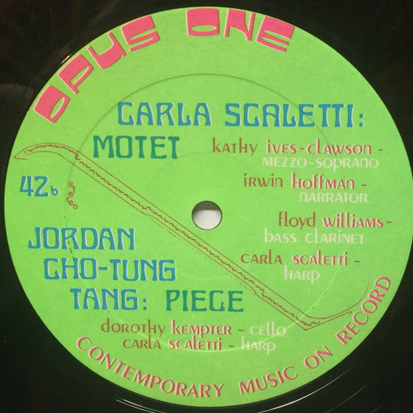 Jordan Cho-Tung Tang / Carla Scaletti / Michael Mauldin / J.D. Robb : Piece / Motet / Three New Mexico Landscapes / Toccata (LP)