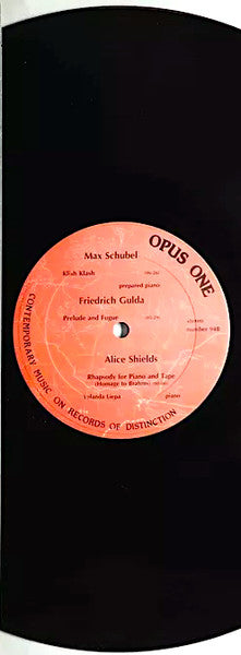 Yolanda Liepa, Frank Martin (3), Max Schubel, Alice Shields, Friedrich Gulda : Eight Preludes / Klish Klash / Rhapsody For Piano And Tape - Homáge To Brahms /  Prelude And Fugue (LP, Album)
