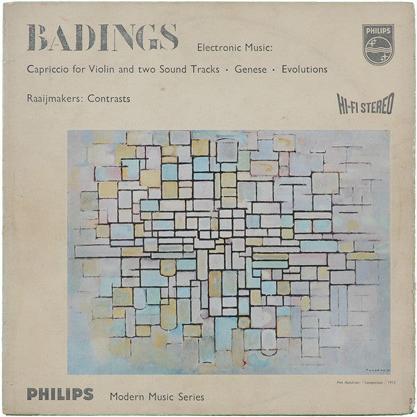Henk Badings / Dick Raaijmakers : Electronic Music (LP)