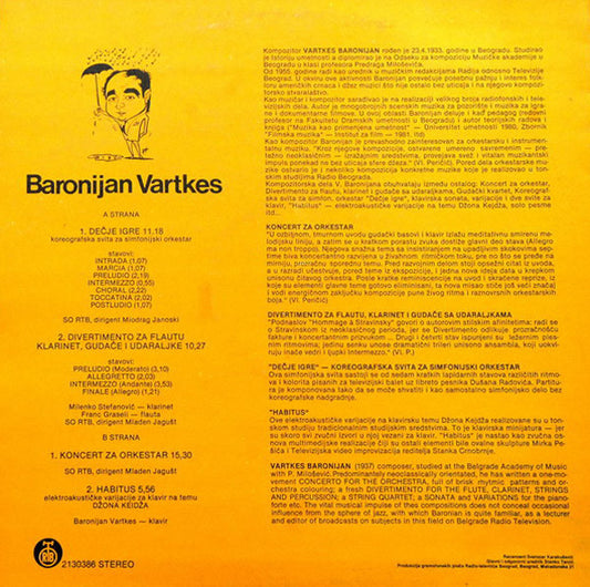 Baronijan Vartkes : Baronijan Vartkes (LP, Album)