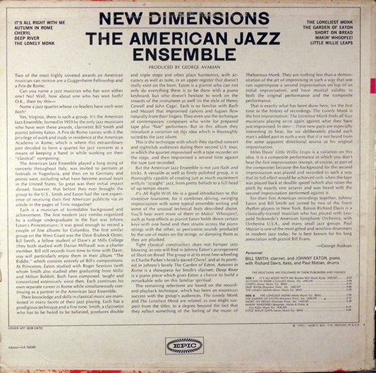 The American Jazz Ensemble : New Dimensions (LP, Album, Mono)