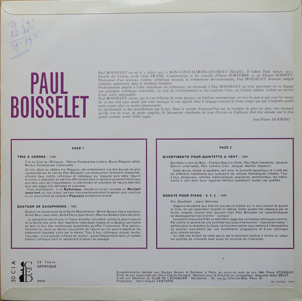 Paul Boisselet : Paul Boisselet (LP)