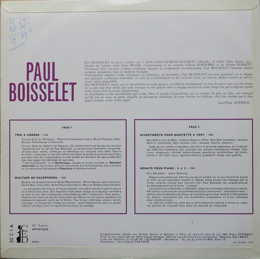 Paul Boisselet : Paul Boisselet (LP)